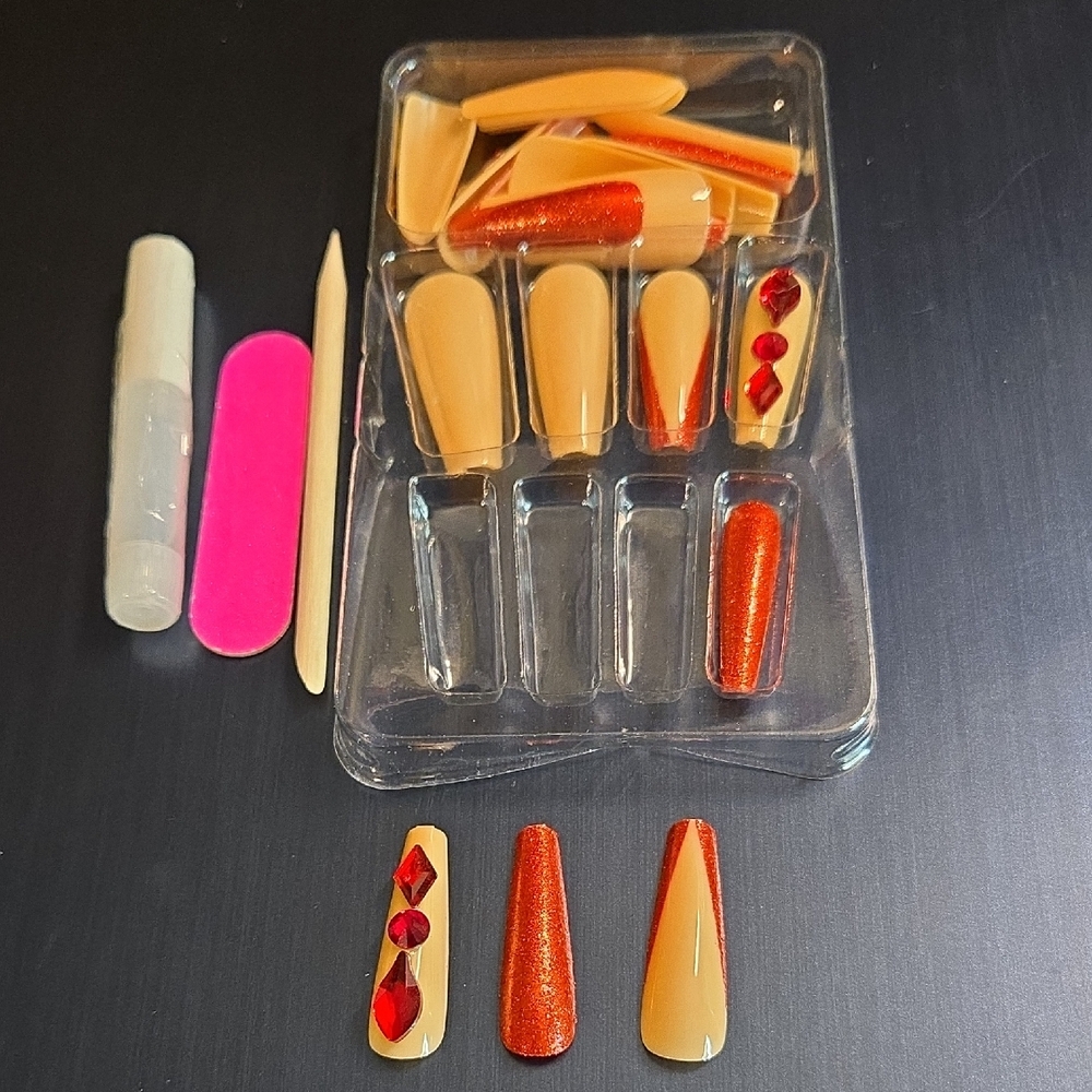 Beautiful Nail Collection with Red Accents - Picture 3 of 3